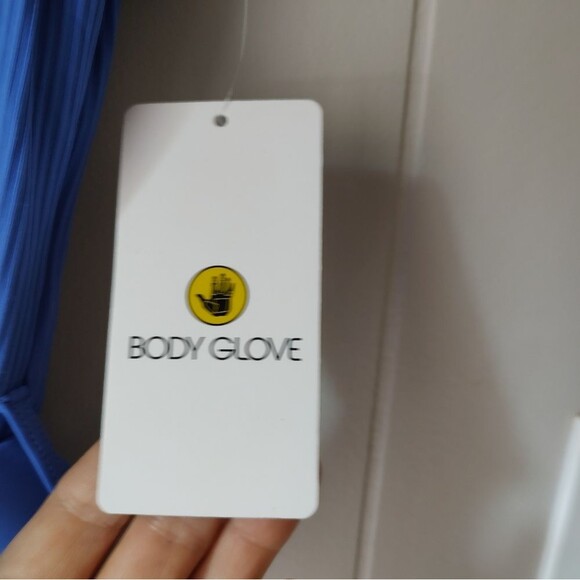 Body Glove Women's Blue V-Neck Belted One Piece Swimsuit Large NWT - Picture 6 of 10